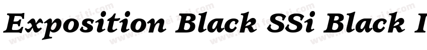 Exposition Black SSi Black Italic字体转换